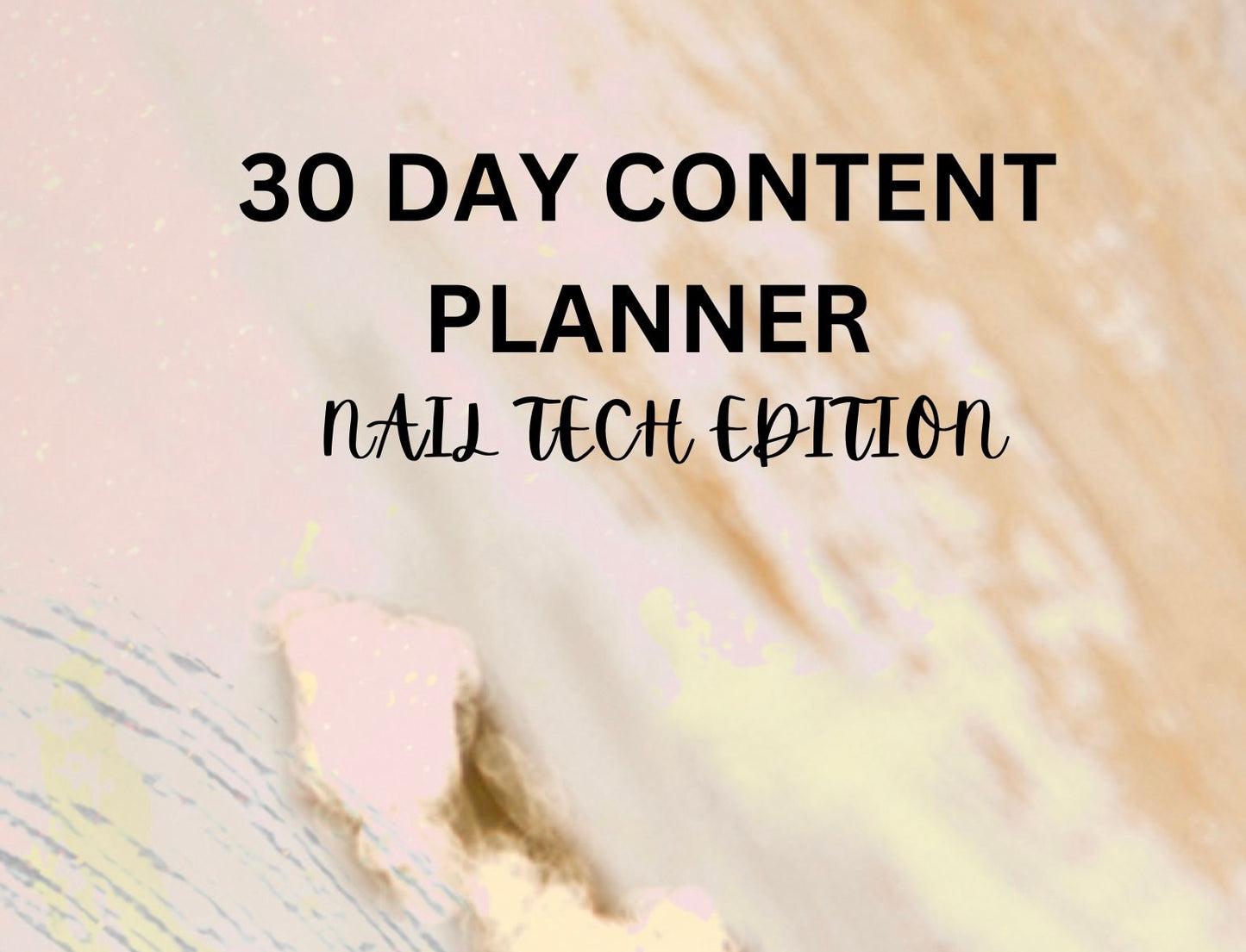 30 Day Content Planner - Nail Tech Edition